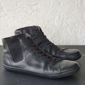 Umbro by Kim Jones Black Leather High Top Sneakers Size: 10